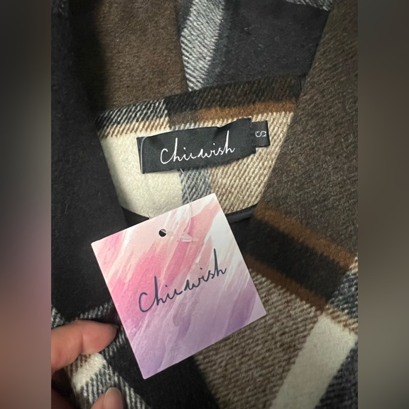 CHICWish Prairie Check Rabato Coat - Picture 8 of 10